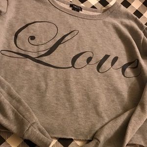 Grey cropped sweater